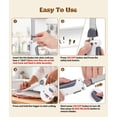 thumbnail image 3 of Cordless Electric Knife for Meat Slicing, 8V Electric Carving Knife for Fish, Bread, Turkey, Rechargeable Meat Cutter with Reciprocating Stainless Steel Blades, Safety Lock, 3 of 8
