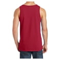 thumbnail image 2 of Mens Solid Cotton Tank Top Sleeveless Tee Shirt for Sports, Gym, Fitness, Beach Red 4X-Large, 2 of 5