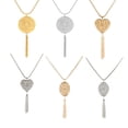 thumbnail image 4 of Minnieouse Collar de mujer Collares de borlas únicos para decoración diaria Dorado, redondeado Ropa, zapatos y accesorios Miscelánea Plata, Corazón Minnieouse AP009192-04, 4 of 6