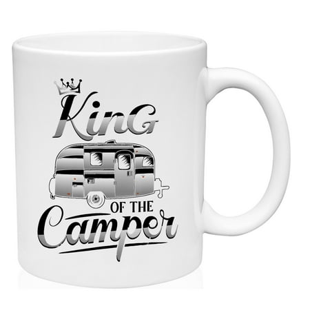 

Coffee Mug King of the Camper White Cup Funny Gift