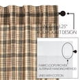 thumbnail image 6 of VHC Brands Cider Mill Short Plaid Curtain Panels, Tan, 63x36, Set of 2, 6 of 6