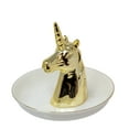 thumbnail image 2 of Sagebrook Home Ceramic 6" Unicorn Ring Holder, White/gold, 2 of 3