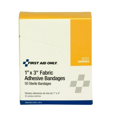 Fabric Bandages, 1" x 3", 50 Box/18 Case (1 Case)