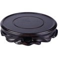 thumbnail image 1 of Round base lacquered, round wooden platform, for stone sculptures Podium (10cm), 1 of 5