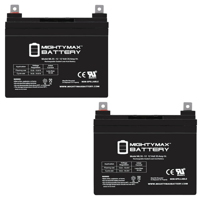 "Mighty Max 12V 35Ah Pride Mobility Jazzy Select 6 Replacement Battery