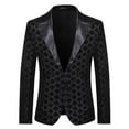 thumbnail image 4 of RUTAYY Men's Outfits Sequins Tuxedo Party Dance Wedding One Button Long Sleeve Jacket and Pants Classic Trendy Sets, 4 of 4