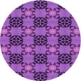 thumbnail image 1 of Ahgly Company Indoor Round Patterned Bright Purple Area Rugs, 3' Round, 1 of 6