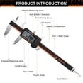thumbnail image 3 of HARDELL Digital Caliper, 6 Inch Stainless Steel Caliper Measuring Tool with Large LCD Screen, Electronic Micrometer Caliper Digital Inch/Millimeter C, 3 of 8