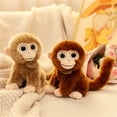 thumbnail image 5 of Big Eyes Plush Monkey Stuffed Animal Soft Cute Monkey Figurine for Bedroom Shelf Living Room Decor Couch Accent, 5 of 7