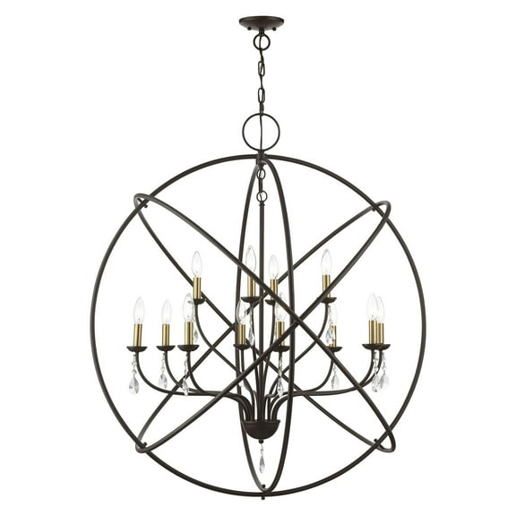 Livex Lighting - Aria - 12 Light Grande Foyer Chandelier In Shabby Chic