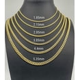 thumbnail image 4 of 14K Gold Miami Cuban Link Chain Men - 1.85mm 2.15mm 2.85mm 3.85mm 4.4mm 5.35mm Diamond Cut Thick Cuban Curb Chain - Yellow Real Gold Necklaces For Women with Lobster Clasp 16" 18" 20" 22" 24", 4 of 6