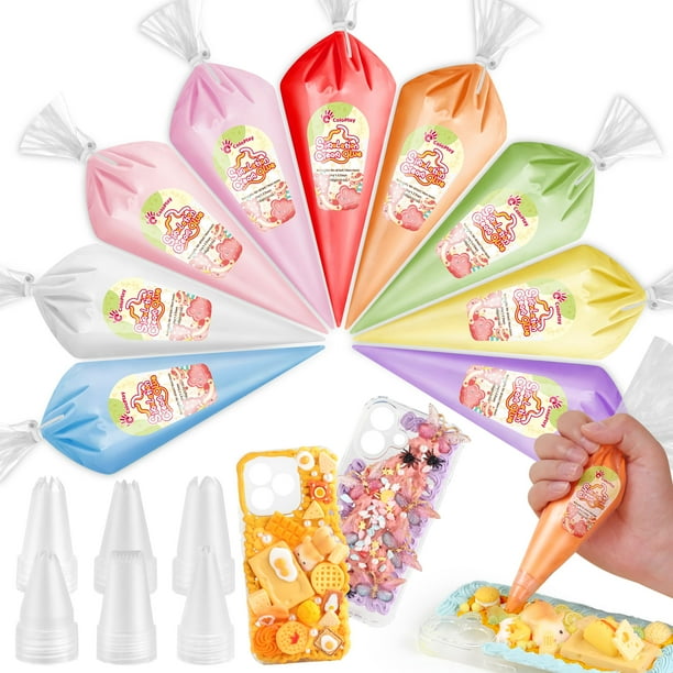 Set de pegamento en crema ColoPlay, 9 unidades, 100 g, kit de bricolaje con colores del arcoíris