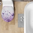 thumbnail image 4 of ZIATUBLE Butterfly Flower Toilet Lid Seat Cover Round Toilet Lid Covers Washable Toilet Seat Lid Covers Elongated Toilet Lid Covers for Bathroom Decoraction Accessories Decoration, 4 of 6