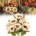 thumbnail image 2 of 9-Headed Artificial Sunflower Bouquet, Vibrant Faux Flowers for Autumn Home Decor and Table Arrangements, 2 of 9