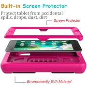 SUPNICE Kids Case for iPad Mini 1 2 3 - Light Weight Shock Proof Handle Stand Cover Case with Built-in Screen Protector for iPad Mini 1 / iPad Mini 2 / iPad Mini 3 - Pink