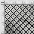 thumbnail image 2 of oneOone Velvet Black Fabric Geometric Craft Projects Decor Fabric Printed By The Yard 58 Inch Wide, 2 of 4