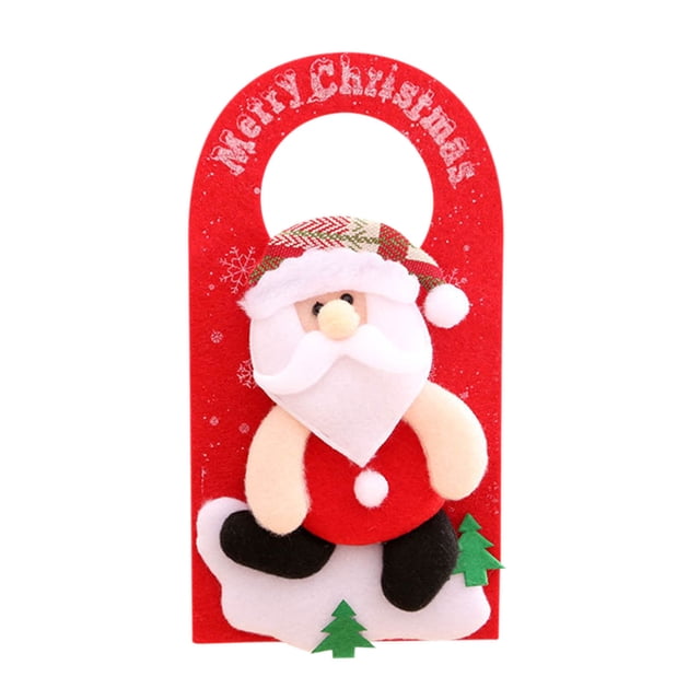 Adornos navideños, adornos navideños, regalos navideños, adornos navideños para colgar en la puerta, 1 pieza, bonitos adornos navideños, pomo de puerta interior, letreros de adorno navideño, un colgan