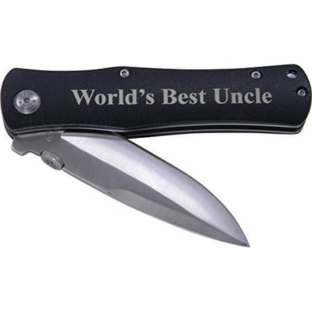 World's Best Uncle Folding Pocket Knife - Great Gift for Birthday or Christmas Gift for uncle (Best Pen Knives In The World)