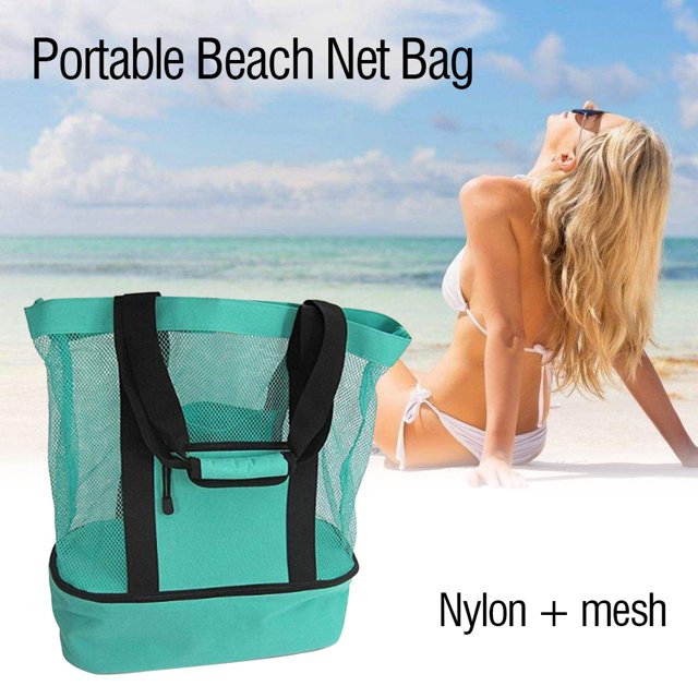 Organizador Bolsa aislante para el almuerzo Red de picnic Bolso de playa Almacenamiento de bebidas y alimentos (Verde) Ndcxsfigh Nuevos Originales