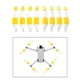 thumbnail image 5 of 8x Hélices para 6030F Repuestos portátiles y silenciosos Hélices para 6030 F Blade Double Doble Blanco Amarillo, 5 of 9
