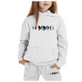 thumbnail image 2 of Zylarhe Girls Boys Sweatshirt Girls Outfits & Set Reindeer Hoodie Set for Children - Cozy Two Piece Long Sleeve Hoodie and Sweatpants for Girls White 10-11 Years, 2 of 5