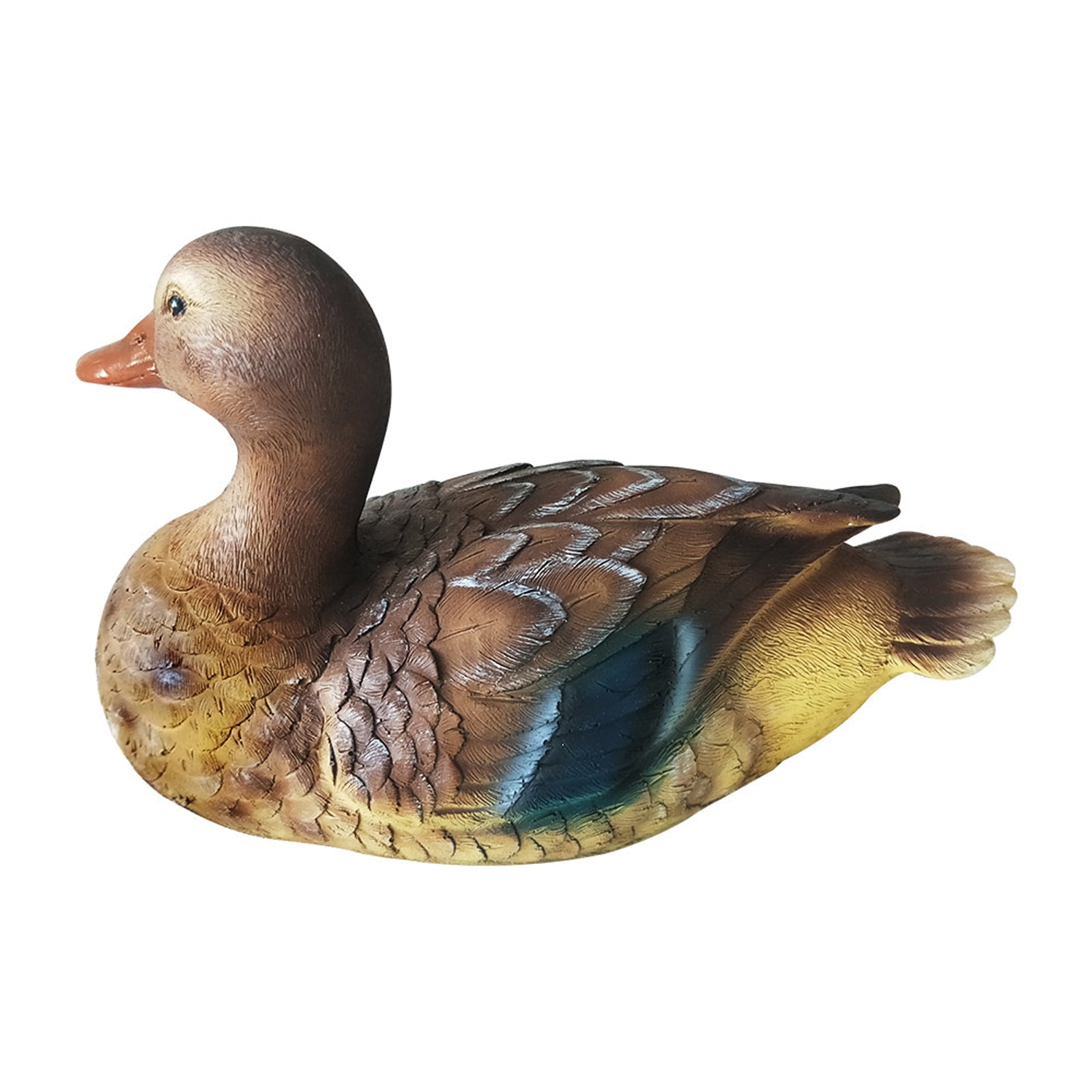Grandest Birch Realistic Mandarin Duck Statue Fine Symbol Resin Art