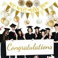 thumbnail image 4 of We Will Miss You Banner, Gold Sand White Party Decorations with Good Luck Balloons Triangle Flag Banner Confetti Balloon for Retirement, 4 of 7