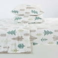 thumbnail image 4 of Great Bay Home Printed Velvet Plush Warm and Cozy Fleece Sheet Set  (Queen, Trees), 4 of 6
