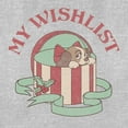 thumbnail image 2 of Women's Lady and the Tramp Christmas My Wishlist Graphic Tee Athletic Heather Small, 2 of 4