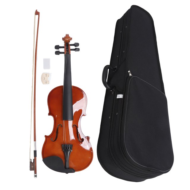 Violín acústico de madera de tilo y cuerdas de alambre de acero 4/4 para principiantes