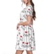 thumbnail image 2 of Fotbe I Love My Dad Vestido Largo de Moda para Mujer, Vestido Tipo Camiseta con Manga Corta y Estilo Casual a Rayas y Bloques de Color, 2 of 6