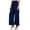 Navy Blue, variant on Bimba Womens Rayon Palazzo Pants Back Elastic Waist Full-Length Pajamas
