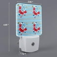 thumbnail image 2 of Goofa Red Funny Crab on Blue Stripe Night Light, Plug-in, Dusk to Dawn Sensor, Warm White, Ambient Lighting, Ideal Kids Adults Nightlight-US, 2 of 9