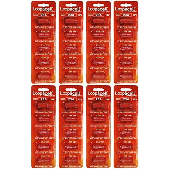 40 Loopacell A23 12 Volt Batteries MN21 MN23 23AE 21/23 GP23 23A 23GA