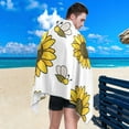 thumbnail image 5 of Bees and Sunflowers Beach Towel 31" x 71", Quick Dry Bath Towel Super Absorbent Lightweight Travel Towel for Beach Yoga Swim Sport Camping Holiday, 5 of 7
