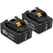 2 Pack 18V 5.0Ah BL1850B Replace for Makita Lxt Lithium Battery BL1830 BL1850 BL1840