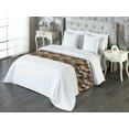 thumbnail image 3 of Earthy Bed Runner, Old Weathered Cracked Tree Trunk Look Artwork Modern Minimal Neutral Print, Decorative Accent Bedding Scarf for Hotels Homes & Guest Rooms, Queen, Brown Beige and Grey, by Ambesonne, 3 of 3