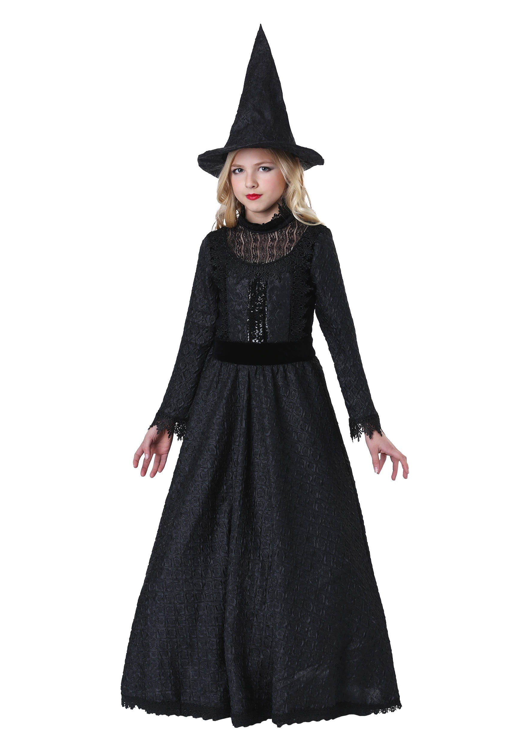 Girls Deluxe Dark Witch Costume - Walmart.com