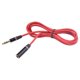 thumbnail image 2 of Cable de extensión de audio Koffmon de 3,5 mm macho a hembra, 1,2 m, rojo, 2 of 7