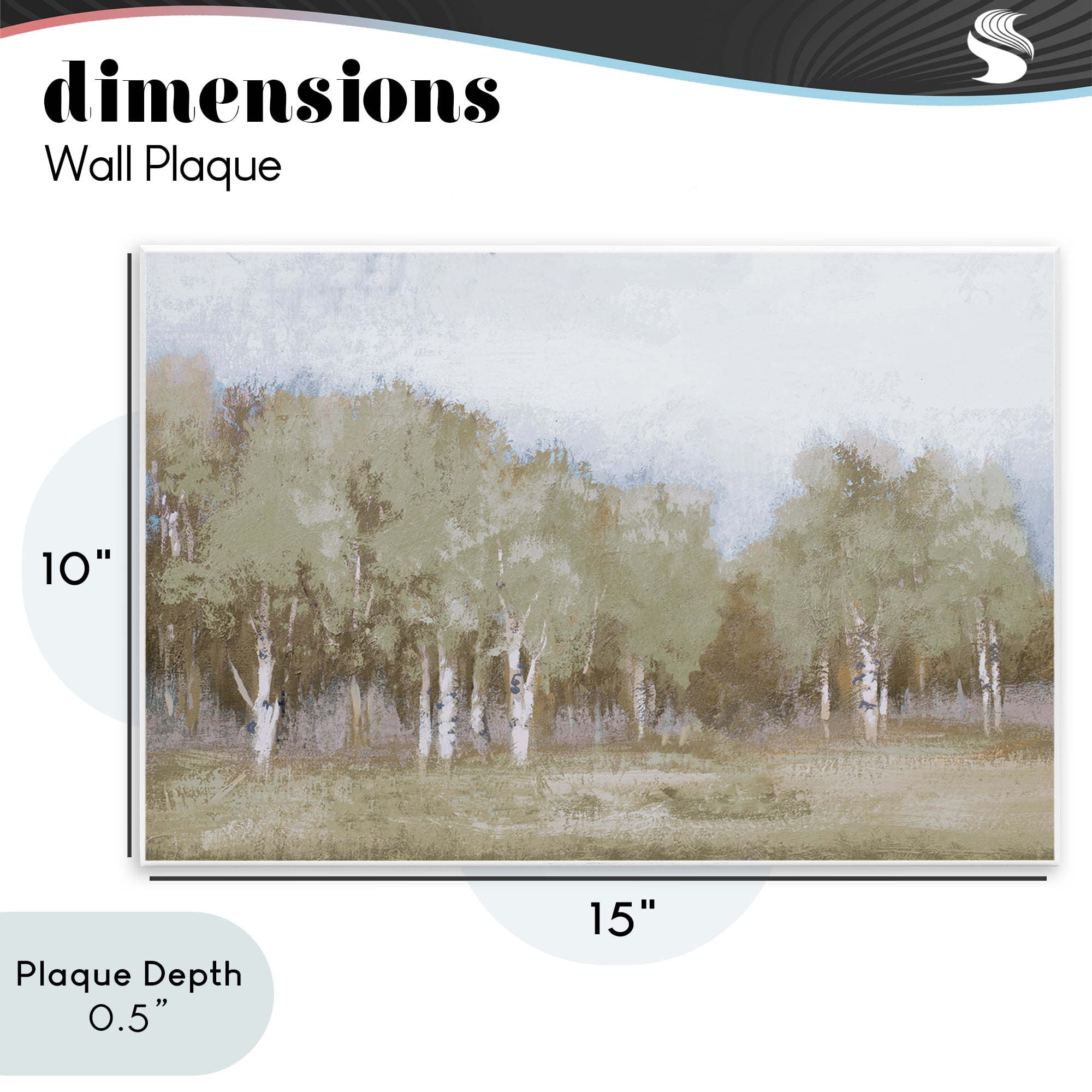 Stupell Industries Autumn Greens Tranquil Trees Wall Plaque Art, design by Michael Marcon