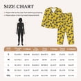 thumbnail image 3 of KLL Summer Pineapple Print Women's Long Sleeve Pajamas with Pants Sleepwear Loungewear 2 Set-XX-Large, 3 of 7