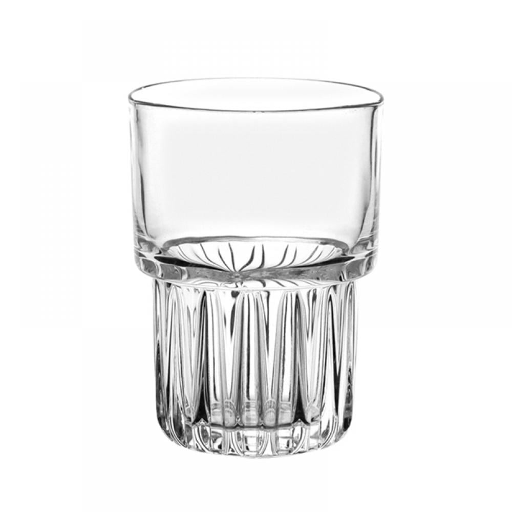 Premium Classical Vertical Stripes Glass Tea Cup For Latte Tea