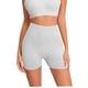 thumbnail image 1 of Short Licra Mujer, Cintura Alta, Blanco, Unitalla, Pantalones Cortos, Deportivo, Boxer, Entrenamiento, Biker, 1 of 8