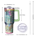 thumbnail image 3 of 40 oz Bohemia Theme Tumbler | College Students | Handle | Spill-Proof Lid | 40oz Boho Tumbler | Straw | Double Insulated | Back to College, 3 of 5