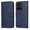 Blue, variant on Wallet Phone Case for Xiaomi Redmi Note 13R 5G with Card Holder and Stand Function Black