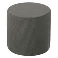 thumbnail image 1 of Funda de otomano redonda, funda elástica para otomano que se ajusta a un diámetro de 9.8"-12.6", cubierta protectora antideslizante para reposapiés gris, 1 of 6