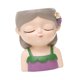 thumbnail image 3 of Maceta de mesa con diseño de niña de dibujos animados shamjiam maceta decorativa de resina Violeta gris, 3 of 8