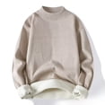 thumbnail image 4 of Suéter de terciopelo de una pieza de otoño e invierno para hombre, suéter de cuello alto de color sólido, suéter informal para jóvenes, abrigo para hombre, 4 of 6