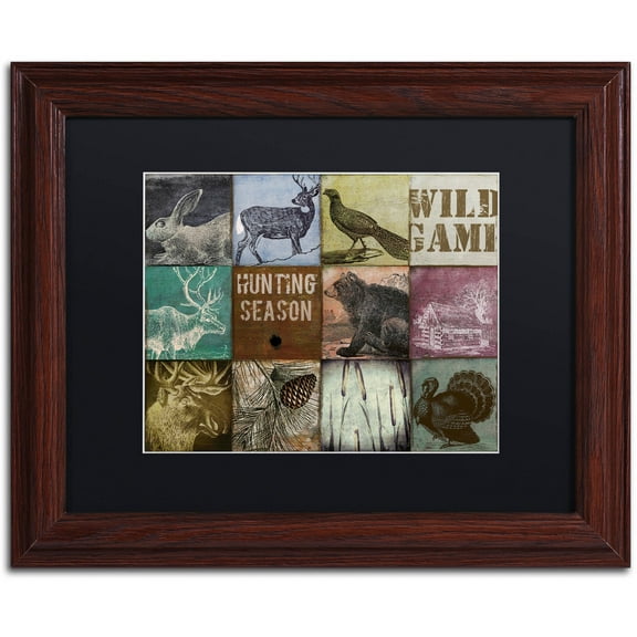 Trademark Fine Art "Cabela Hunting Season 12" Canvas Art by Color Bakery Black Matte, Wood Frame