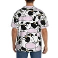 thumbnail image 5 of KLL Cute Animal with Cow Print Men's Shirt Short Sleeve Button Down Summer Cuba Beach Shirts- XX-Large, 5 of 7